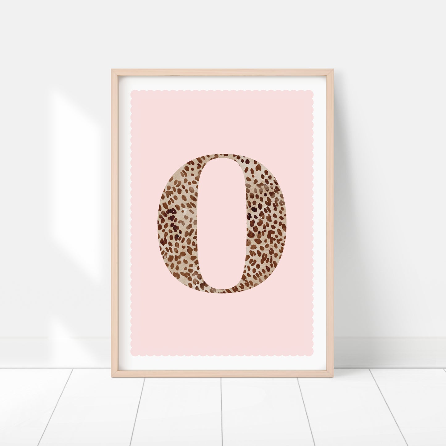 Personalised Leopard Print Initial Letter Print
