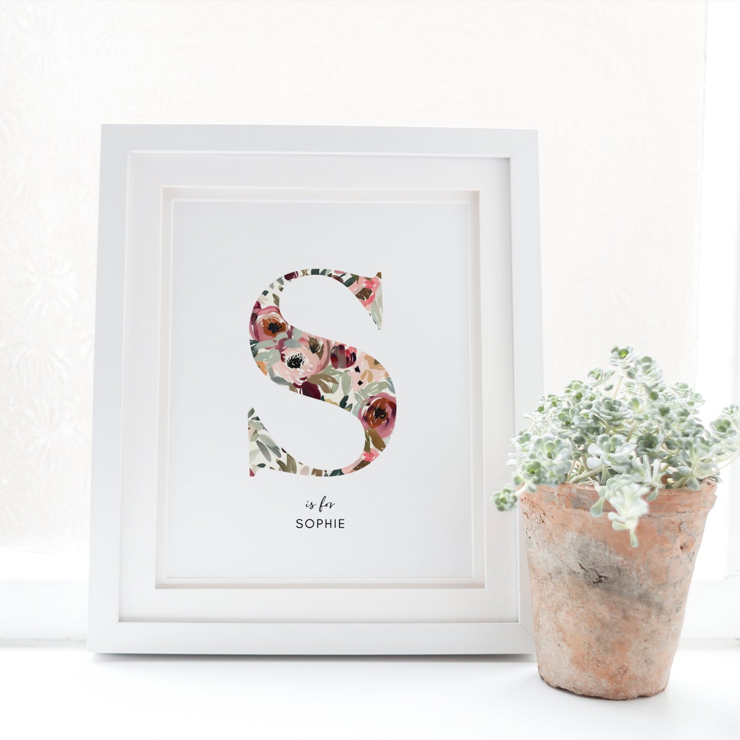 a picture of a plant next to a picture of a letter s