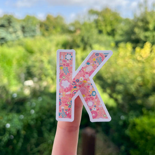 Bright Floral Letter Sticker