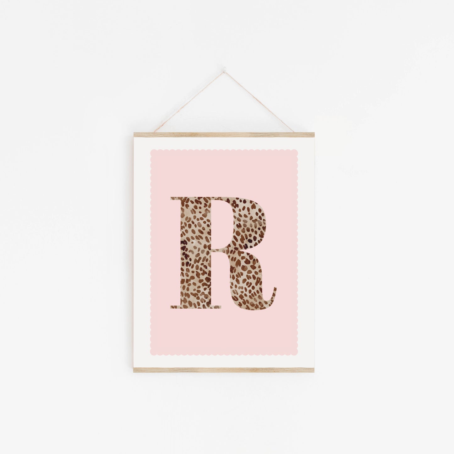 Personalised Leopard Print Initial Letter Print
